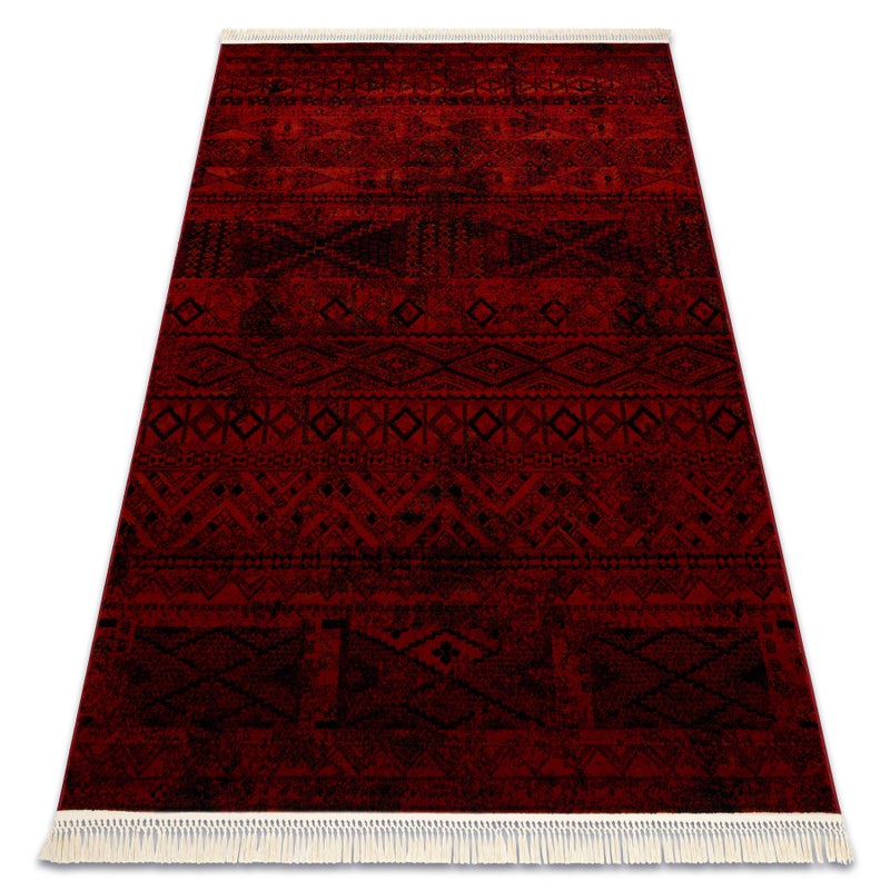 Dywan ORIENT 4722 bordo / czarny Orientalny, z frędzlami 300x400 cm