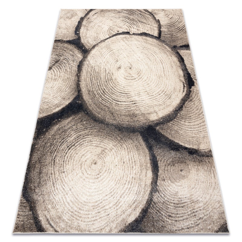 Dywan FUSION 9612 krem / beż - Pień, drzewo, drewno, nowoczesny, abstrakcyjny 200x290 cm