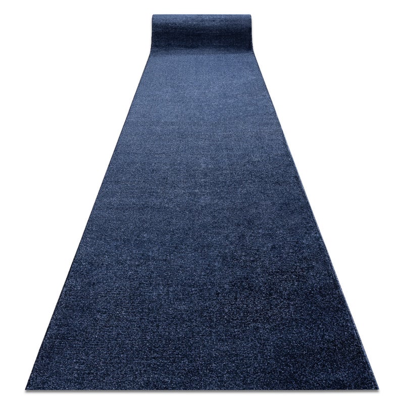 Chodnik SOFTY Jednolity, jednokolorowy ciemny niebieski 80cm 80x580 cm