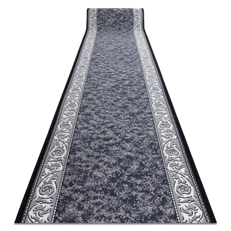CHODNIK podgumowany ROMANTIC Ornament, antypoślizgowy szary 120cm 120x180 cm