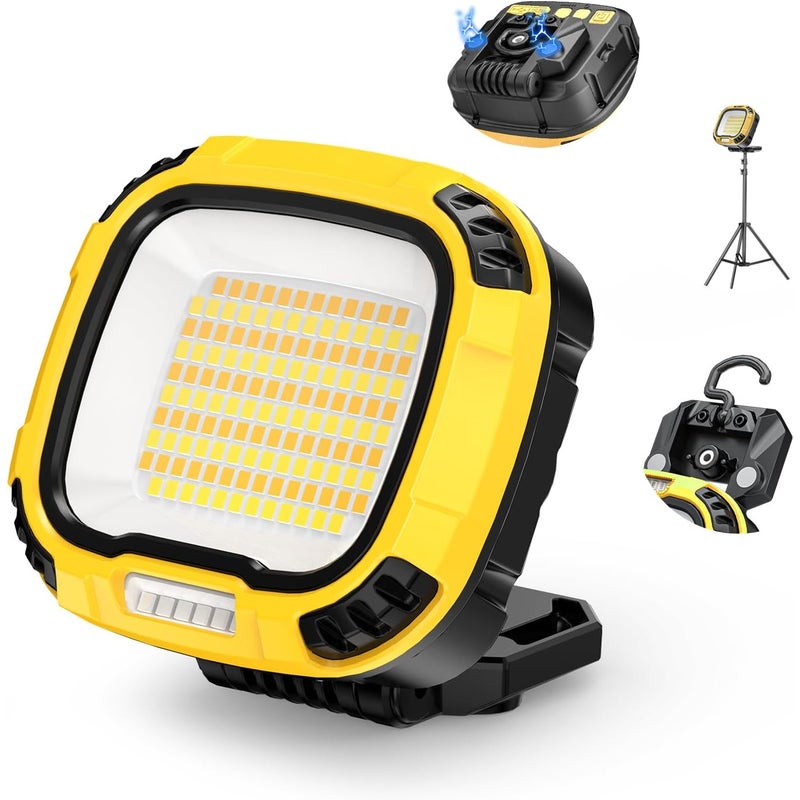 Lampa robocza LED o mocy 1200 lm, 14 trybów, akumulator 5400 mAh – wodoodporna lampa COB do warsztatu, garażu, użytku na zewnątrz i w sytuacjach awary