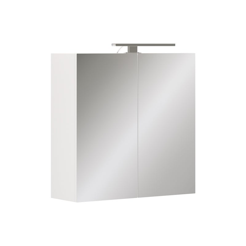 Vicco Szafka łazienkowa z lustrem Lavio, Biały, 60 x 60 cm z oświetleniem LED