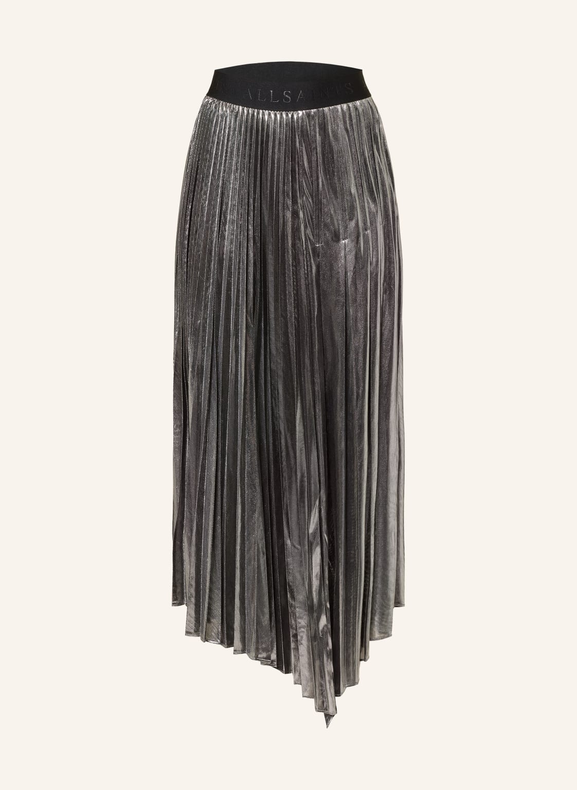 Allsaints Spódnica Plisowana Jax silber