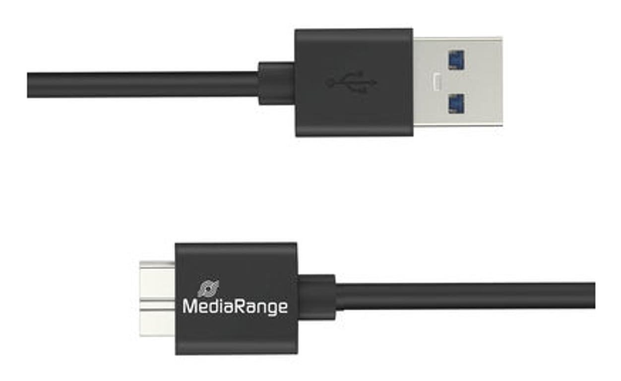 MediaRange MRCS240 kabel USB USB 3.2 Gen 1 (3.1 Gen 1) 1,8 m USB A Micro-USB B Czarny