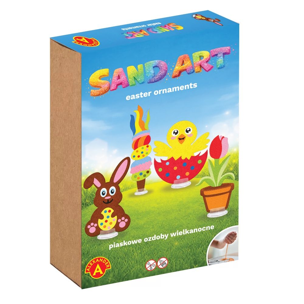 Zestaw kreatywny Piaskowe Malowanki. Ozdoby Wielkanocne - Zajączek - zabawka