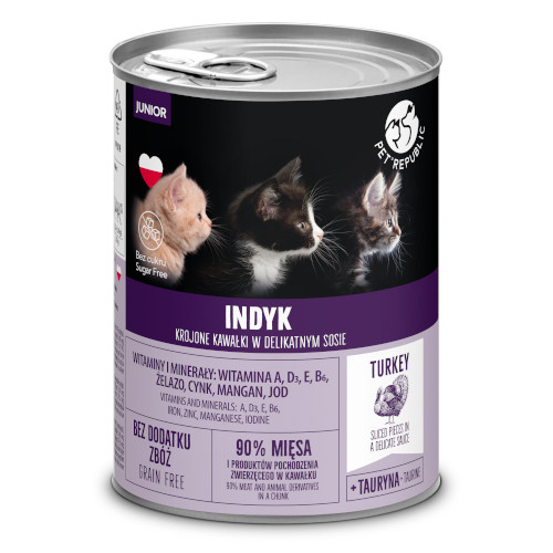 PET REPUBLIC Junior Indyk - mokra karma dla kota - 400 g