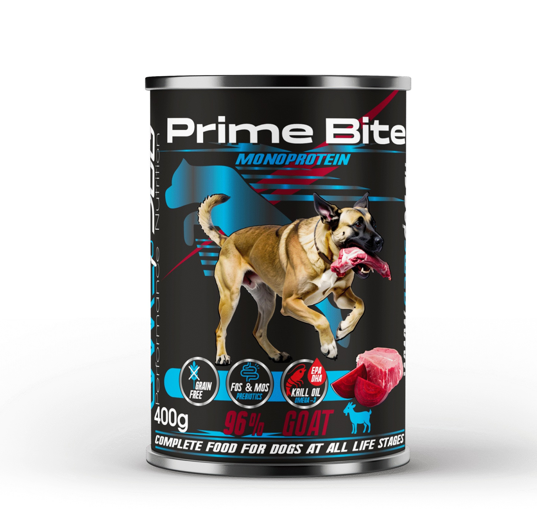 PRIME BITE Monoprotein Kozina z burakiem - mokra karma dla psa - 400g