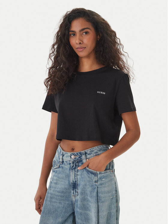 Guess T-Shirt V6GI17 K2984 Czarny Regular Fit