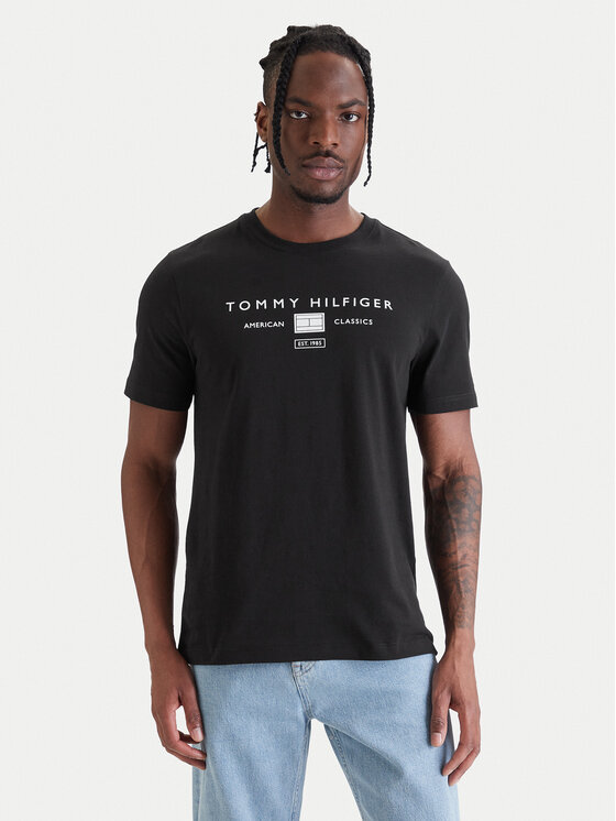 Tommy Hilfiger T-Shirt Brand Love MW0MW42365 Czarny Regular Fit