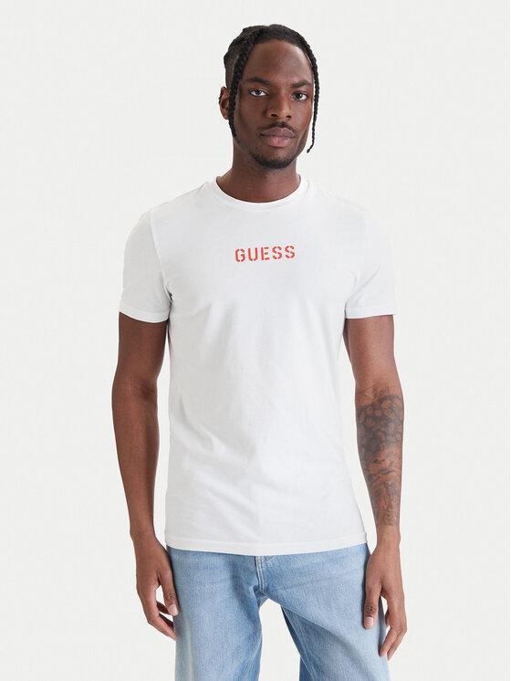 Guess T-Shirt U6GM01 K6YW1 Biały Regular Fit