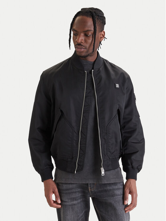HUGO Kurtka bomber Badam2611 50552650 Czarny Regular Fit