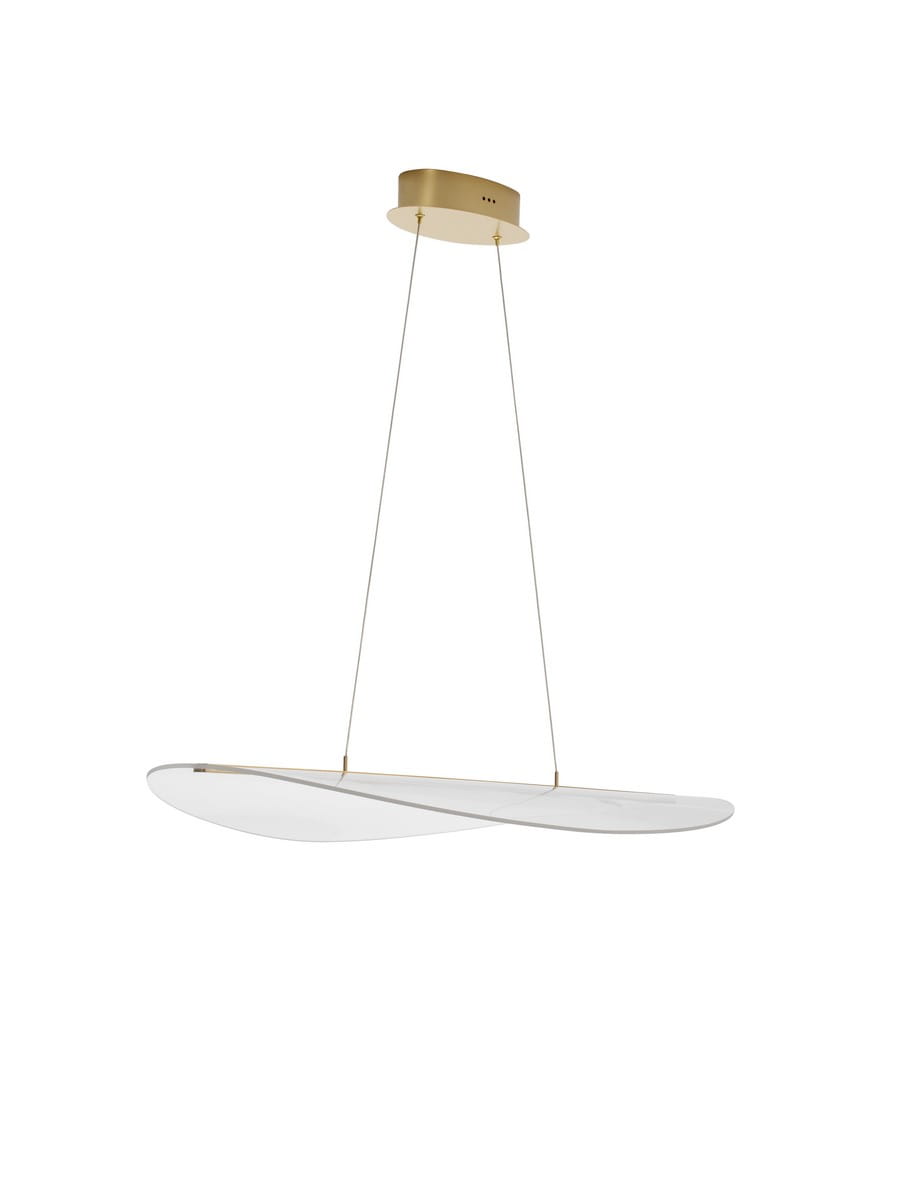 COLIMA LE42755 Lampa wisząca LED o falistym kształcie złota lampa z akrylem