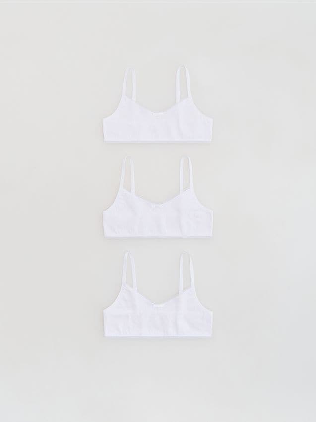 Reserved - Bieliźniany top na ramiączkach 3 pack - biały