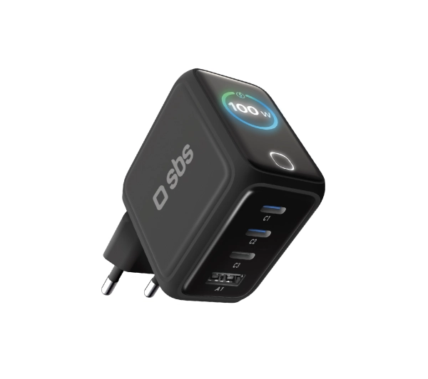 SBS GaN 3xUSB-C 1xUSB 100W Czarny