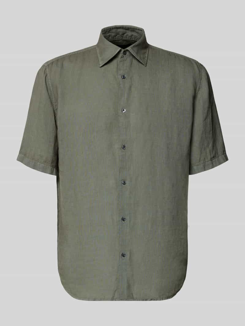 Koszula casualowa o kroju regular fit z czystego lnu model 'RASH'