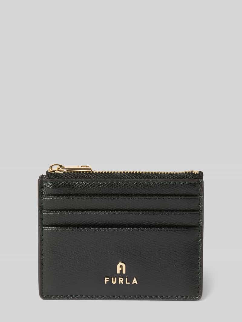 Etui na karty z detal z logo model 'CAMELIA'