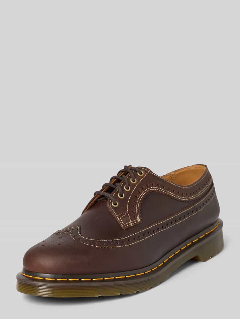 Sznurowane buty z prawdziwej skóry