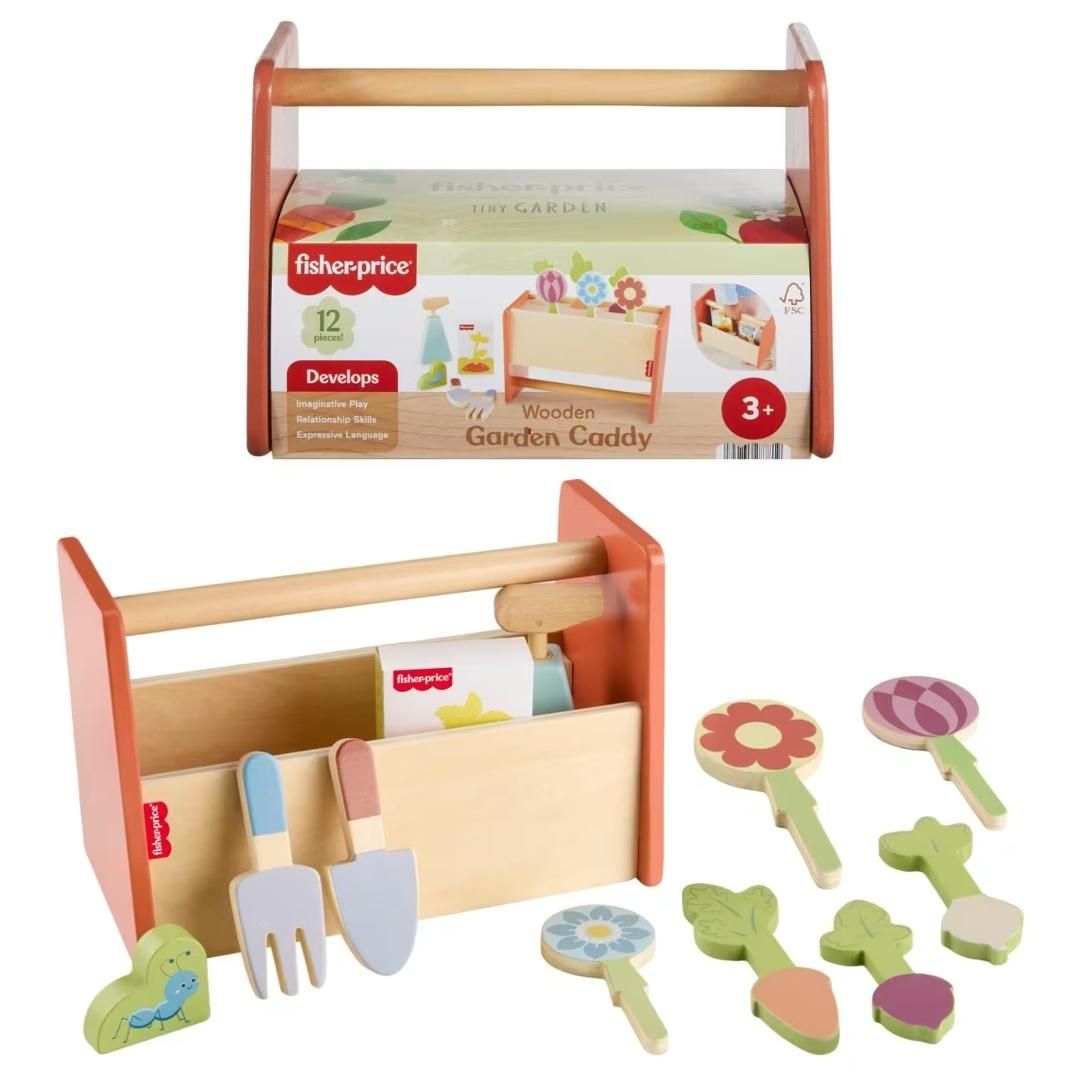 Fisher-Price Drewniana skrzynka z kwiatami - zabawka