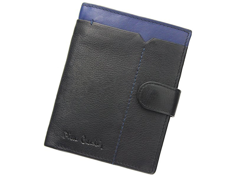 Pierre Cardin SAHARA TILAK14 326A – Męski Portfel Skórzany z Niebieskim Akcentem TILAK14 326A