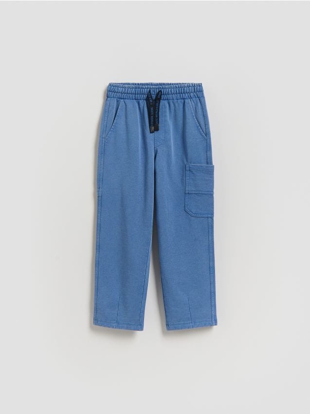 Reserved - Dresowe spodnie oversize - niebieski