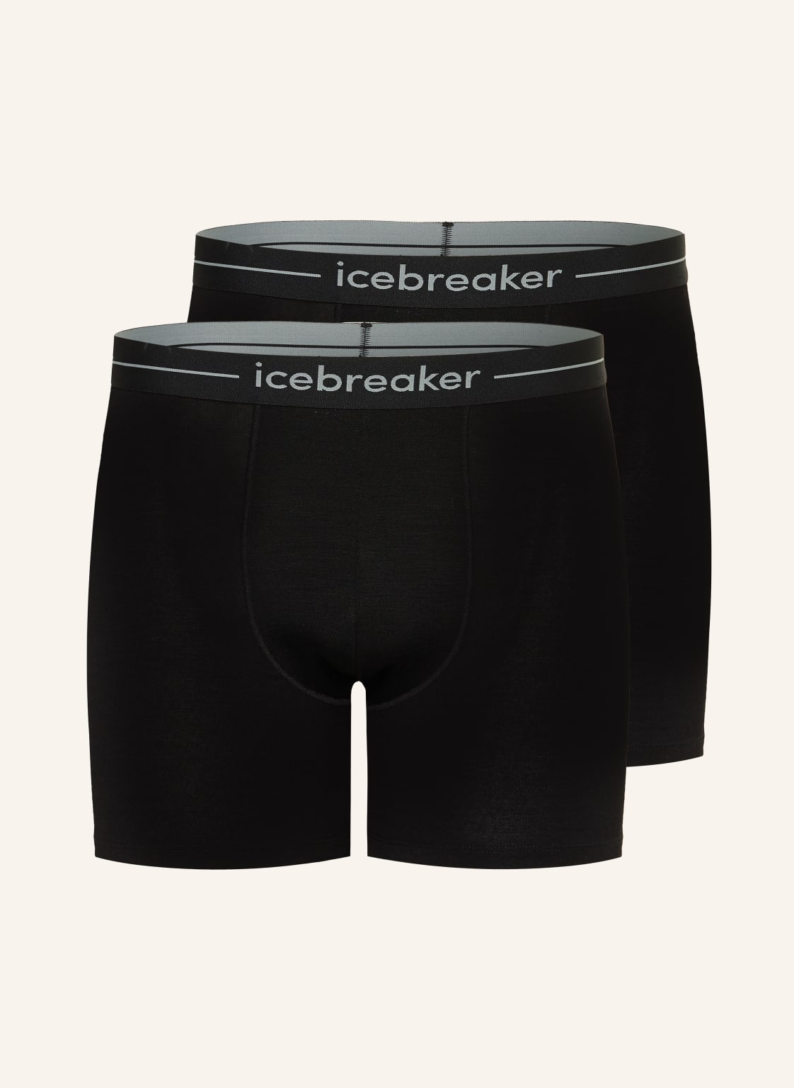 Icebreaker 2-Pak Funkcjonalnych Bokserek Anatomica Z Wełny Merynosowej schwarz