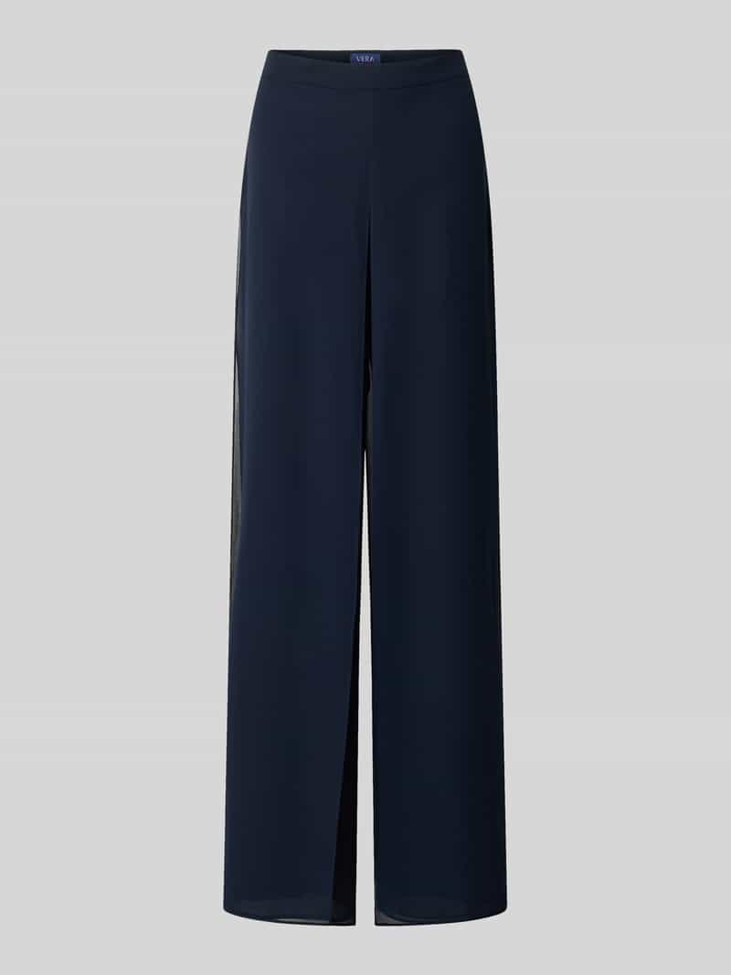 Spodnie materiałowe o kroju wide fit w półprzezroczystym stylu