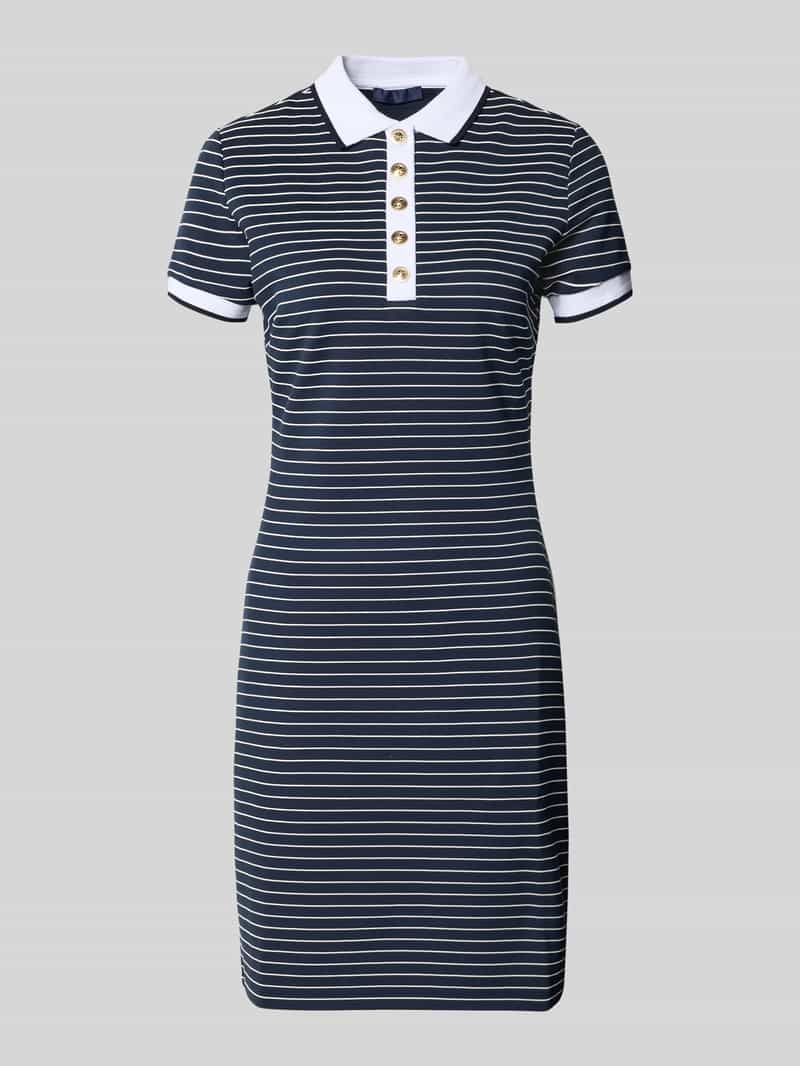 Sukienka polo do kolan z kołnierzykiem polo model 'ALPHONSINE'