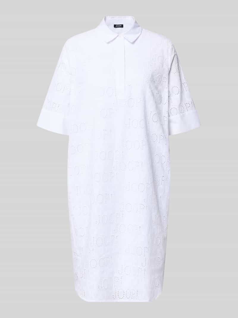 Sukienka koszulowa do kolan z wzorem z logo model 'Deria'