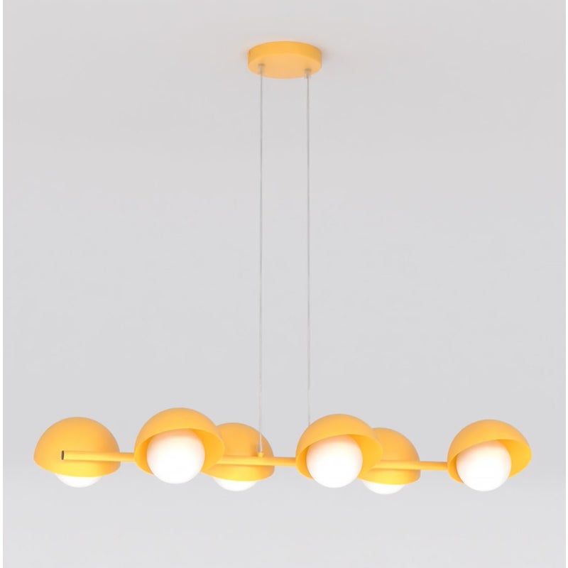 Lampa wisząca BOOM pomarańczowo-biała 6xG9x15W metal wym:120x88x32cm IP20 Emibig