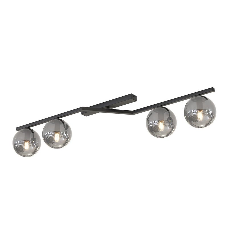 Lampa wisząca NATON czarna 4xE14x15W metal wym:20x100x32cm IP20 Emibig