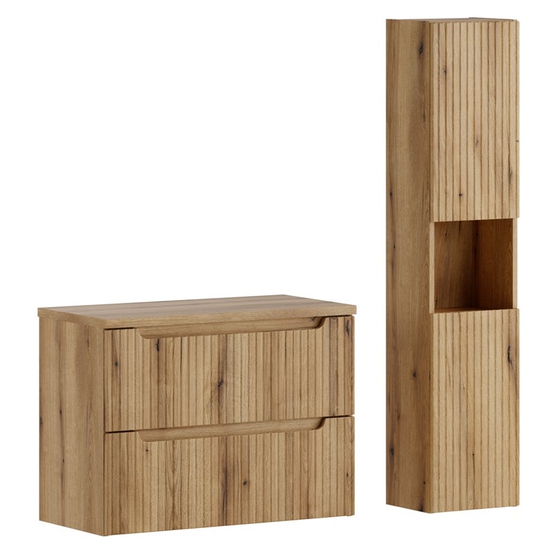 Szafka łazienkowa NOVA COAST EVOKE 80 cm z blatem i słupkiem