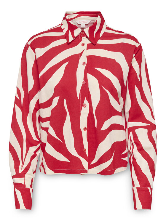 ONLY Koszula Sakura 15366883 Czerwony Regular Fit