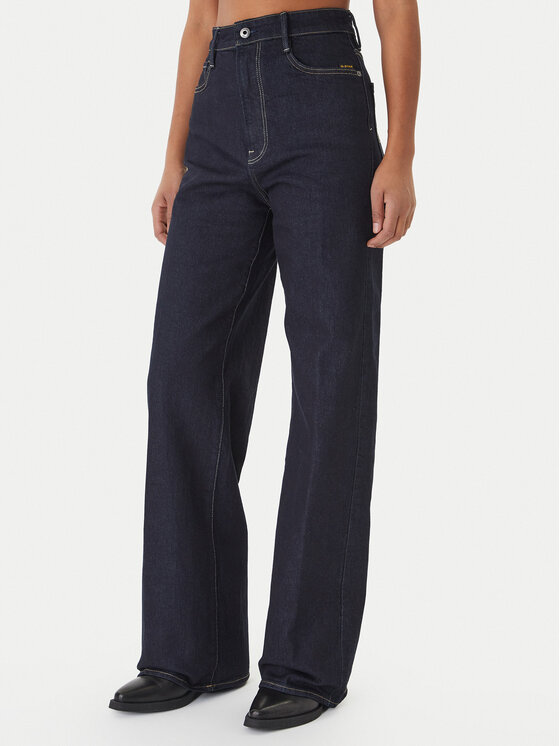 G-Star Raw Jeansy Deck 2.0 D23591-E205 Granatowy Wide Leg