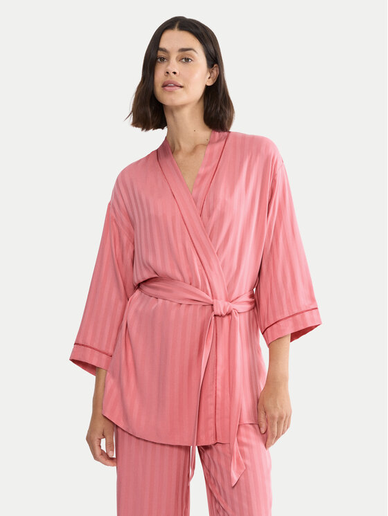 Triumph Szlafrok Amourette Jacquard 10227267 Różowy Regular Fit