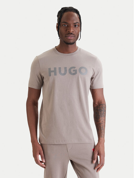 HUGO T-Shirt Dulivio 50467556 Brązowy Regular Fit
