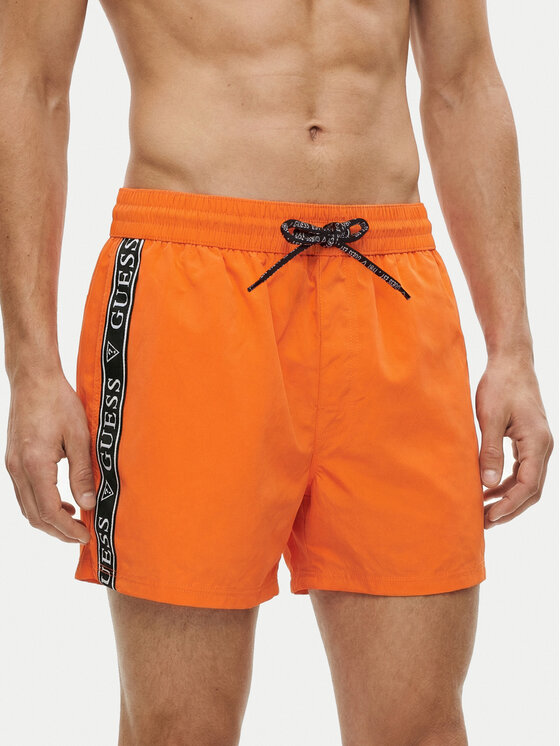 Guess Szorty kąpielowe F6GT00 WN162 Pomarańczowy Regular Fit