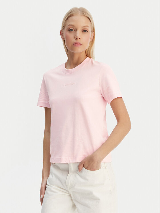 Calvin Klein T-Shirt LV044C905G Różowy Regular Fit