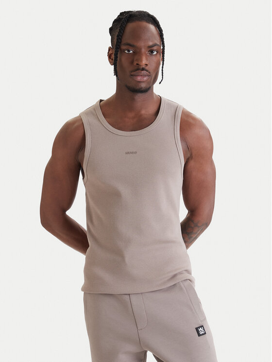 HUGO Tank top Dapota 50563744 Brązowy Slim Fit