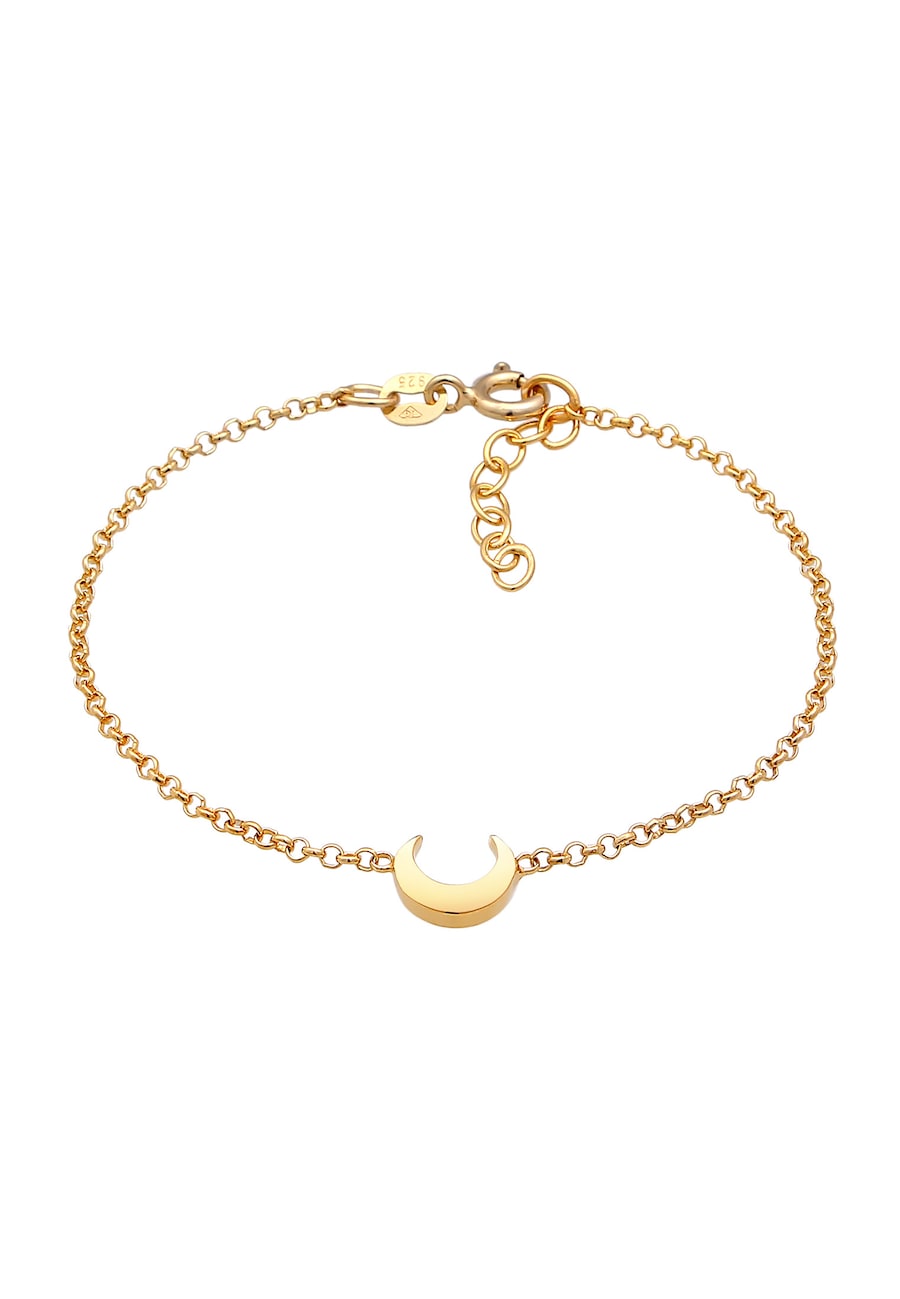 Elli Dziecięcy wisiorek z półksiężycem symbol Astro ze srebra próby 925 Sterling Silver Bransoletki 1 ct Damski