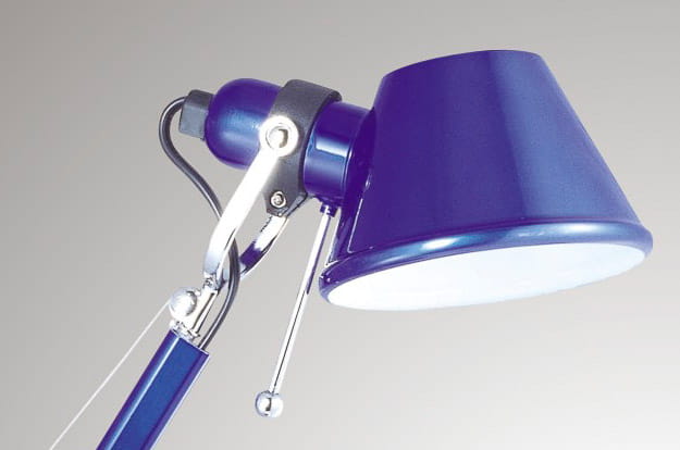 PIRIOS lampa biurkowa niebieska z chromem 1xE14 LH-2507/BLUE