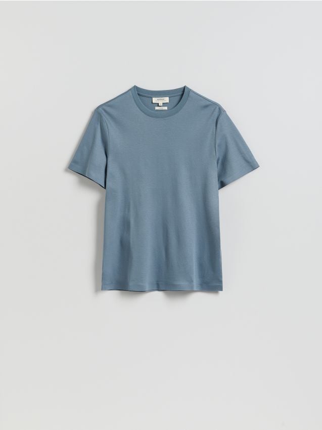 Reserved - T-shirt regular fit z lyocellem - niebieski