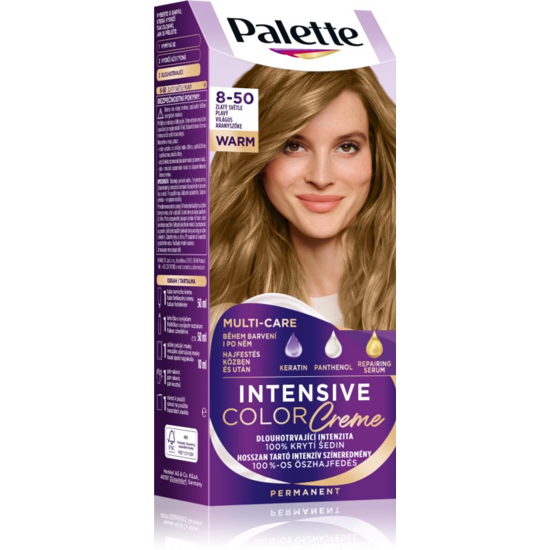Schwarzkopf Palette Intensive Color Creme trwała farba do włosów odcień 8-50 Light Golden Blonde 1 szt.