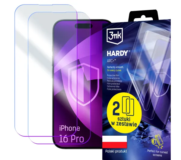 3mk Hardy ARC+ do iPhone 16 Pro 2 sztuki