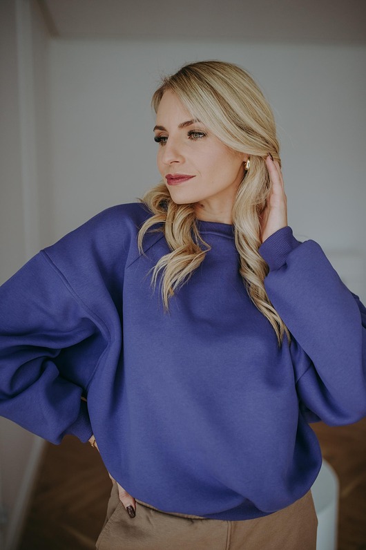 Bluza Basic oversize lila