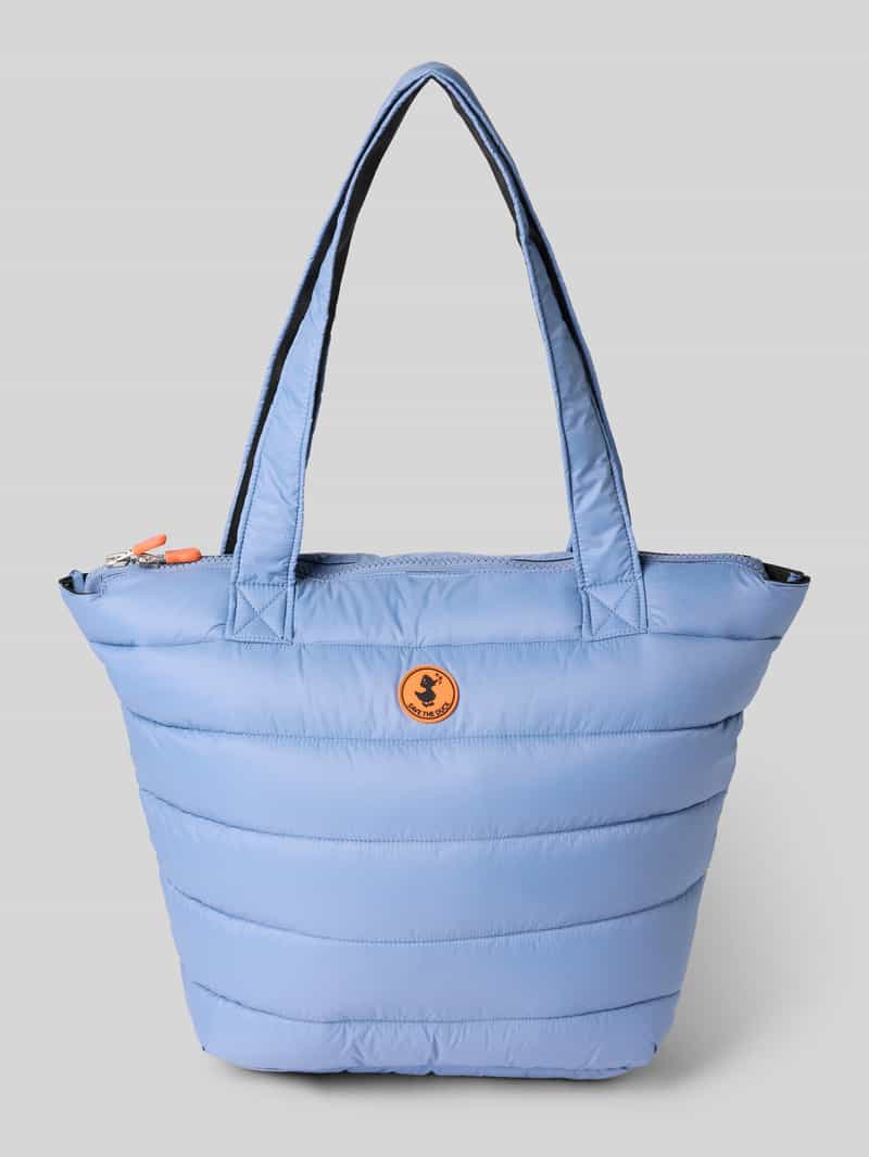 Torba shopper z detalem z logo Model 'CARON'