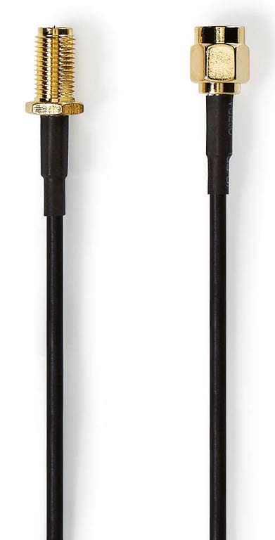 Nedis CSGL02210BK50 kabel koncentryczny RG-174 5 m RP-SMA Czarny