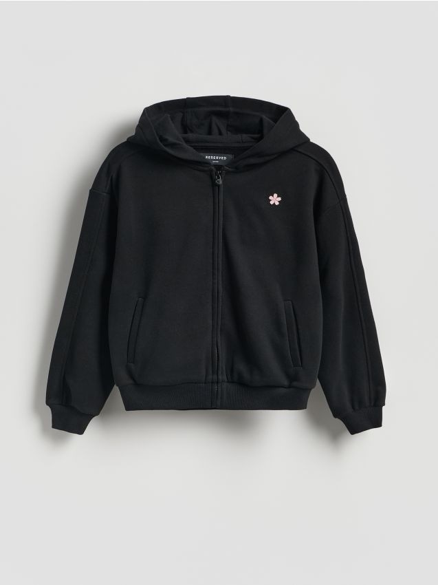 Reserved - Luźna bluza z kapturem - czarny
