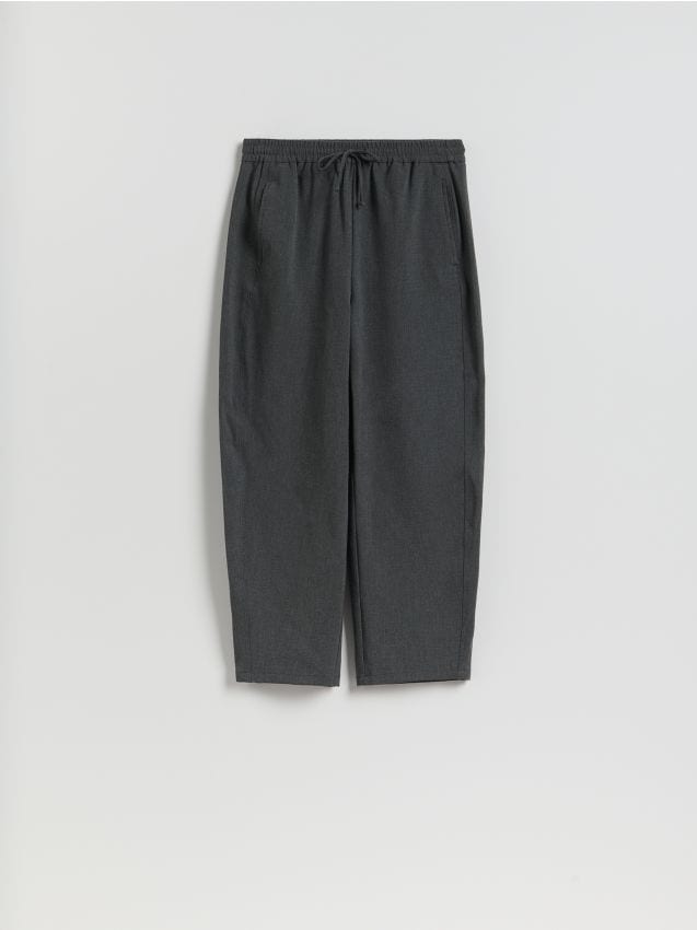 Reserved - Spodnie barrel leg - jasnoszary