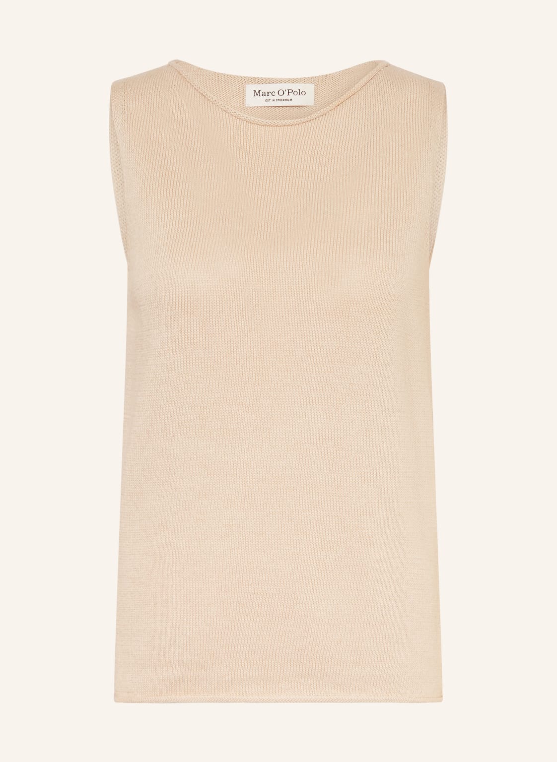 Marc O'polo Dzianinowy Top Z Lnem beige