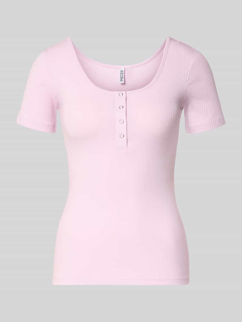 T-shirt o kroju slim fit z mieszanki bawełny ekologicznej Model 'KITTE'